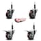 Service Caster 3'' Maroon Poly Swivel 3/4'' Expanding Stem Caster Set 2 Total Lock Brakes, 4PK SCC-EXTTL20S314-PPUB-MRN-2-S-2-34 - alternate 5